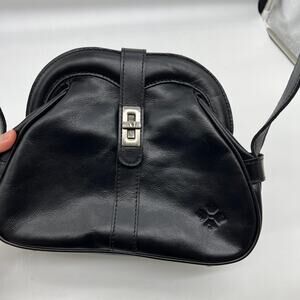 Patricia Nash Florentina Frame Leather Crossbody Bags Black Distressed